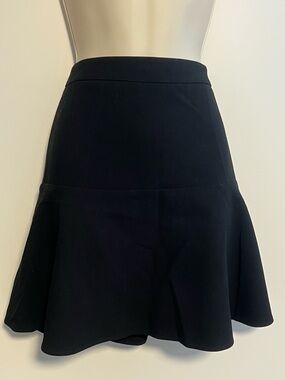 LOFT Black Flare Skirt Womens Size 4 A-Line Fit & Flare Classic Work Casual